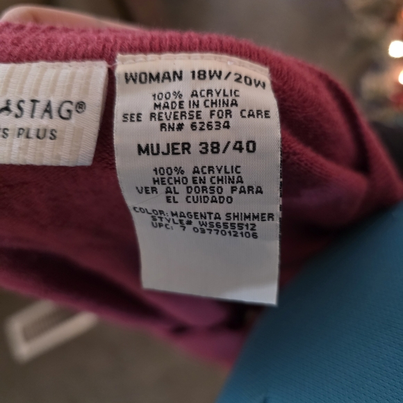 White Stag Pink Textured Short Sleeve Top - Picture 5 of 5